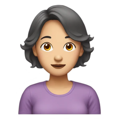 trans lesbian asian woman sticker