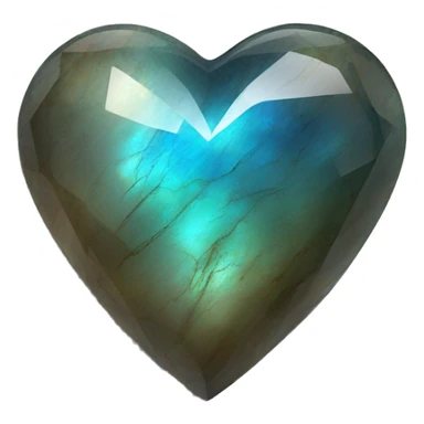 Labradorite heart sticker