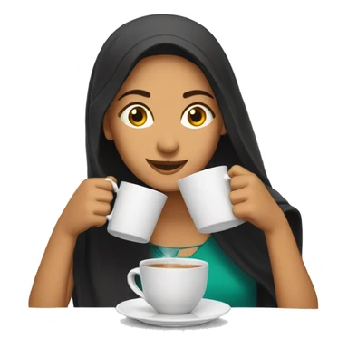 Two Pakistani girls drinking chai sticker