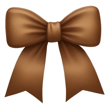 Christmas brown bow sticker