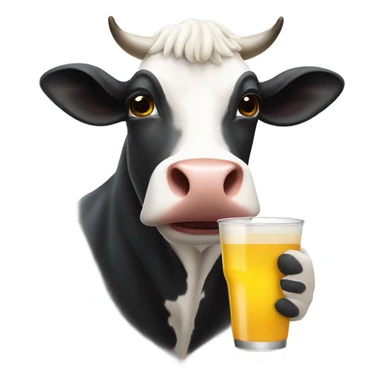 Moo Deng drinking sticker