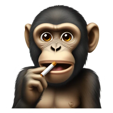 Monkey smoking a cigarette  sticker