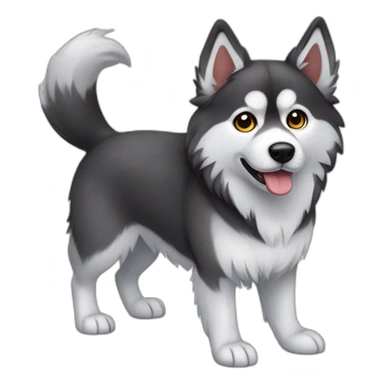 Dog siberian hasky full-height sticker