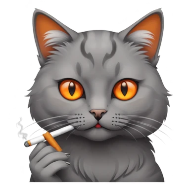 Cat smoking a cigarette  sticker