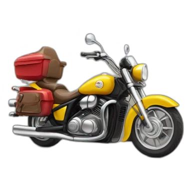 Yellow red motorbike sticker