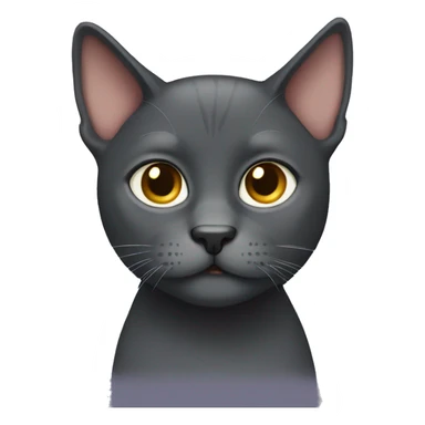 dark grey short haired cat sticker