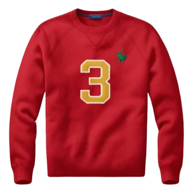 red crewneck Ralph Lauren sweater  sticker