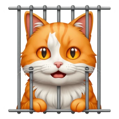 cat jail cry place sticker