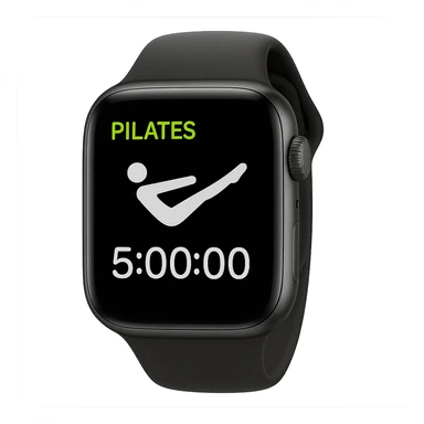 smartwatch con modalità attiva di pilates che segna 5 ore di pilates, REALISTICA 4K sticker