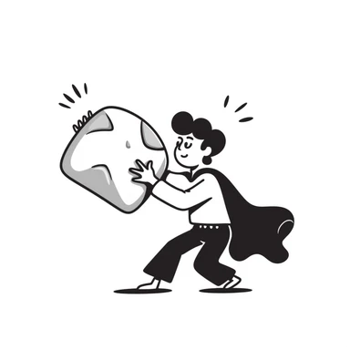 Superhuman with super strength lifting heavy objects sticker