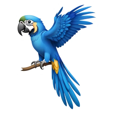 Blue macaw sticker