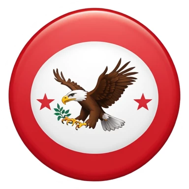 Flag emoji of 1992 dardania flag woth blue background red circle and eagle on circle im this shape: 🏴 sticker