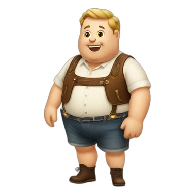chubby guy drunk at oktoberfest sticker