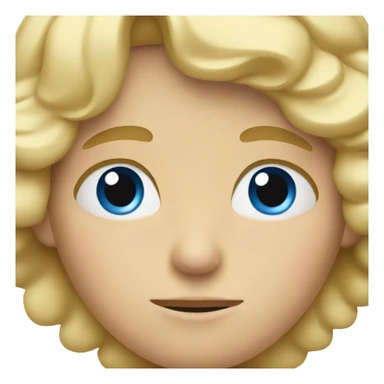 A sleepy blonde boy with blue eyes sticker