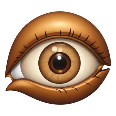 eye looking at a bent shape sticker