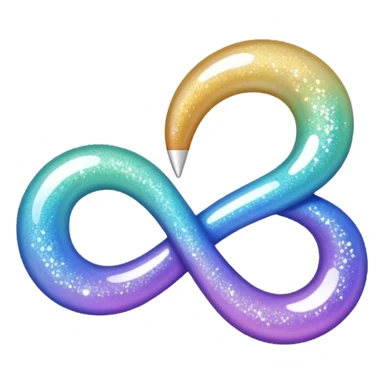 Glitter White Infinite sticker