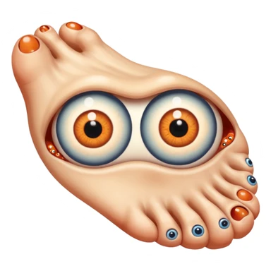 Foot with eyes sticker