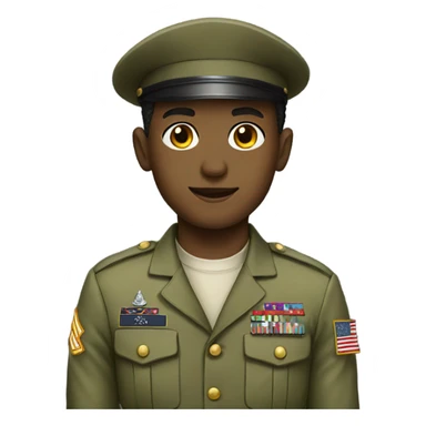 military boy in uniform sticker