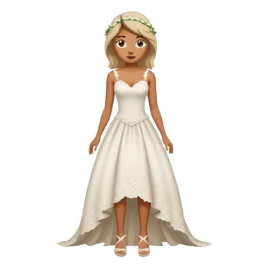 woman ripped wedding dress standing on foot sticker