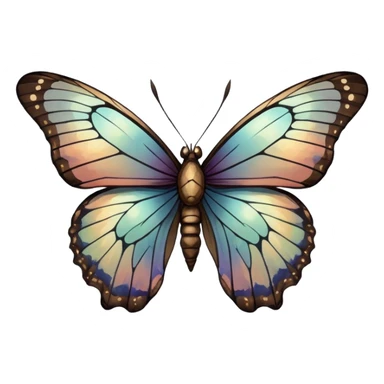 dead cracked butterfly sticker