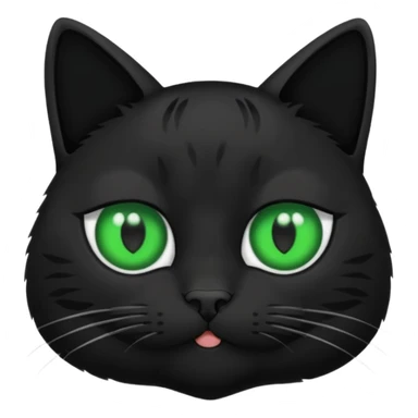 gato con mechon negro tapando un ojo sticker