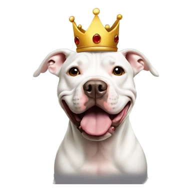 Pit bull with crown with a bit of brown sticker