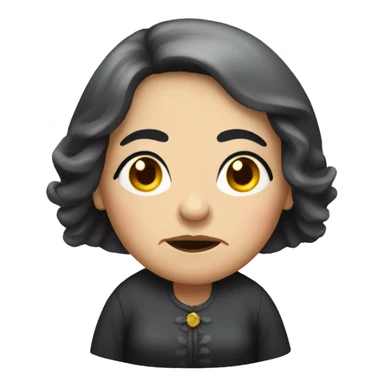 Old scary Russian lady with black hair  sticker