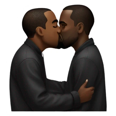 Diddy kissing Kanye sticker