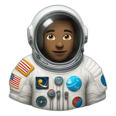 Un cosmonaute qui court sticker