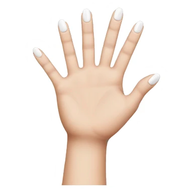 Hand with white nails sticker