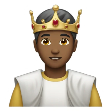Muslim boy with crown sticker