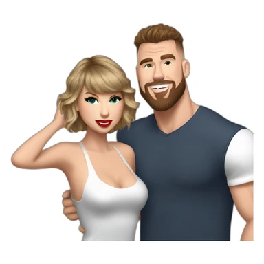 Taylor Swift with Travis kelce sticker