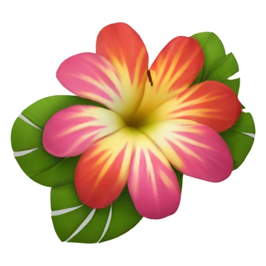 Hawaiian flower sticker
