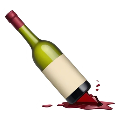 Broken wine bottle sticker