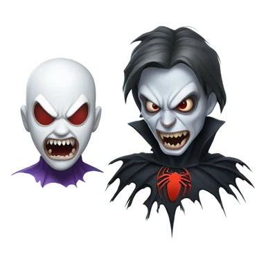 Spiderman as ghost vampire angry sticker