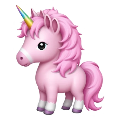 unicórnio rosa pastel fofo sticker