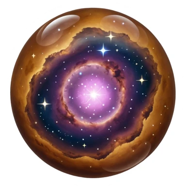brown sparkling shiny bubble nebula sticker