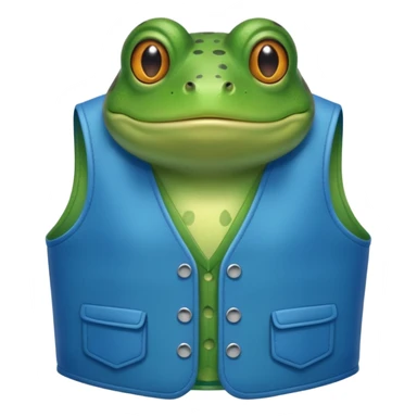 Frog with a vest sticker
