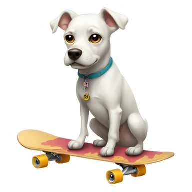 dog on a skateboard  sticker