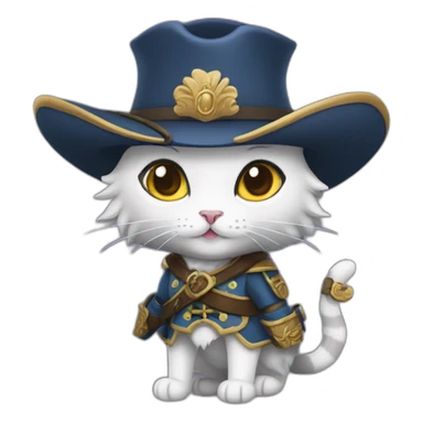 musketeer female cat sticker