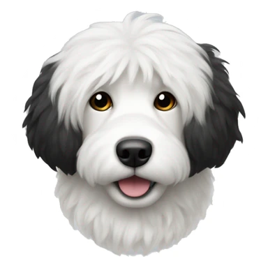 Mostly black with some white cotton de tulear sticker