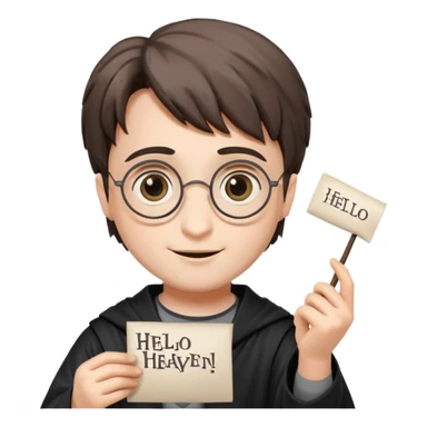 Harran Potter olsun elinde kağıt olsun kağıtta merhaba cennet yazsın sticker