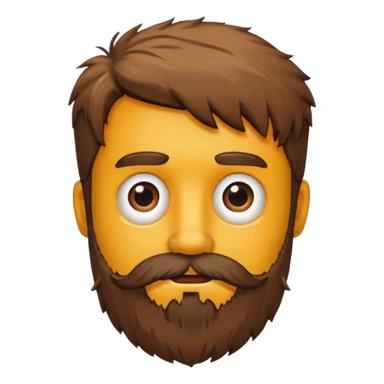 Scruffy beard sticker