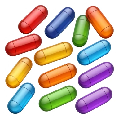 colorful vitamins in capsules sticker