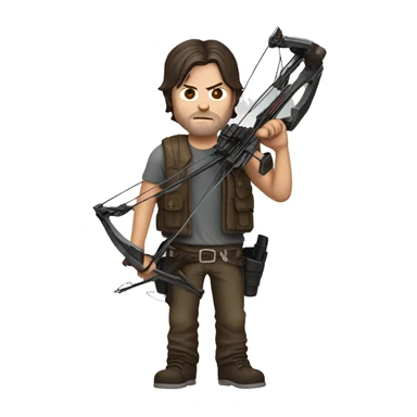 daryl dixon whit a crossbow sticker