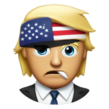 Donald Trump with eye patch sticker