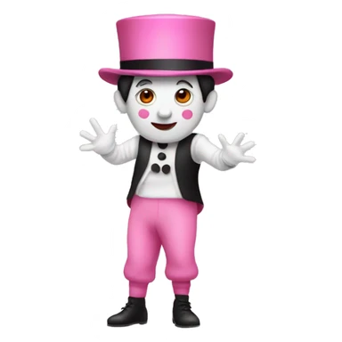 Pink mime  sticker