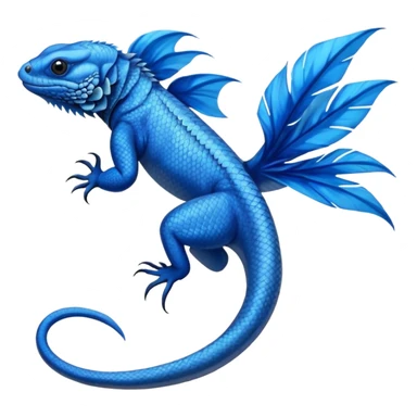 Mountain-Blue-Bird-Blue-Iguana-Blue-Betta-Fish-Russian-Blue-Cat-Fusion-animal-hybrid-creature sticker