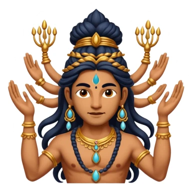 shiva multibrazo sticker