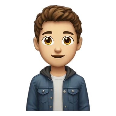 young boy with little brown hair streaming twitch sticker